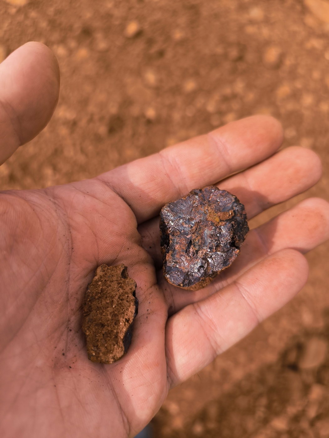  Haematite mined in Christmas Creek. This is red iron ore, which has a lower iron content than magnetite and usually requires further processing. Copyright: Paul Jerabek