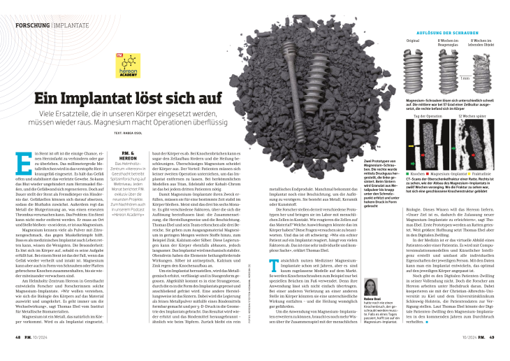 P.M. Magazin Doppelseite - Oktober 2024
