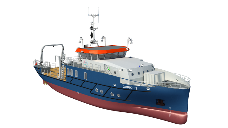 Model of the research vessel Coriolis Schiffsmodell Coriolis
