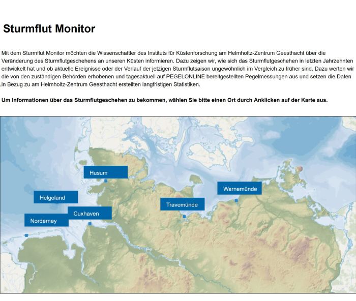 sturmflutmonitor.de Screenshot